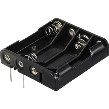 Držák baterie TRU COMPONENTS TC-13220588 bateriový držák 4x AAA póly kontaktu (d x š x v) 52 x 49 x 13 mm