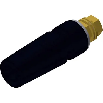 Krokosvorka Hirschmann Test a Measurement SAB 2600 G M4 Au bezpečnostní laboratorní zásuvka zásuvka, vestavná vertikální Ø pin: 4 mm černá 1 ks