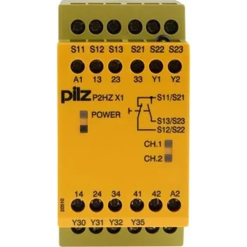 Relé eBezpečnostní relé 4 3 bezpečnostní kontakty 1 pomocné kontakty, počet kanálů: 1, 2 kanály 24 V dc, rozsah: PNOZ X