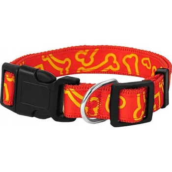 Obojek pro psa Červený obojek se srdíčky/kostičkami 2.0cm SQ23