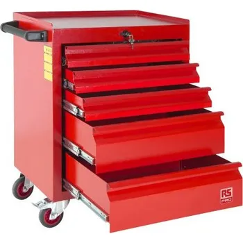 Pojízdná skříňka 5zásuvková na kolečkách, Ocel, výška: 830mm x 630mm, délka: 450mm RS PRO