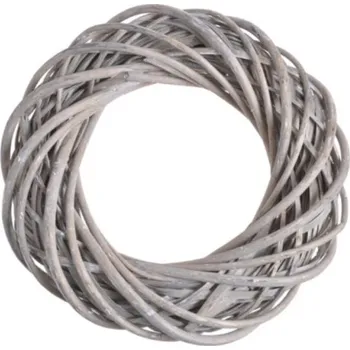 Věnec Ratanový věnec 30cm, šedý