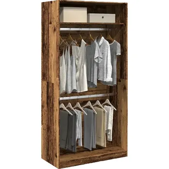 Šatní skříň Skříň, staré dřevo, 100 x 50 x 200 cm, materiál na bázi dřeva