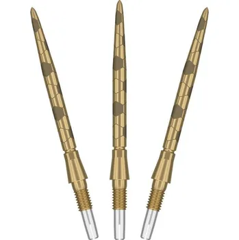 Kovové hroty Target Swiss Storm Onyx zlaté, 30mm - 3ks