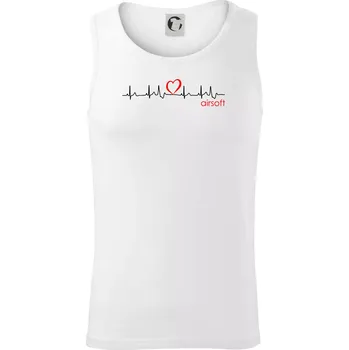 Moje srdce bije pro airsoft - Tílko pánské Core - L ( Bílá )