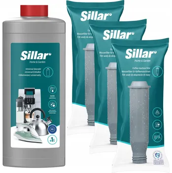 Filtr do kávovaru Sada Sillar pro kávovary Krups Nivona: 3x vodní filtr + odvápňovač 1l