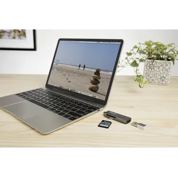 Čtečka paměťových karet PNY R-TC-UA-3N1E01-RB externí čtečka paměťových karet USB-C(TM) (USB 3.2 Gen 1) metalická