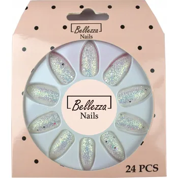 umělá květina TIPSY NA NEHTY UMĚLÉ TŘPYTIVÉ -24 ks- ZC11