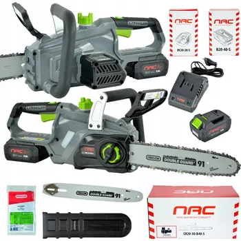 Motorová pila AKUMULÁTOROVÁ ŘETĚZOVÁ PILA NAC 20 V 4 AH, PŘÍSLUŠENSTVÍ OREGON, 30 CM