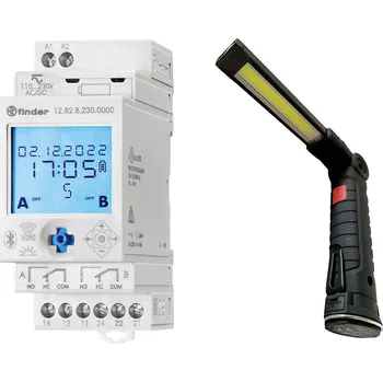 Spínací hodiny Finder 12.B2.8.230.0000 plus Baustrahler spínací hodiny na DIN lištu astronomické, náhodné spínání , roční program