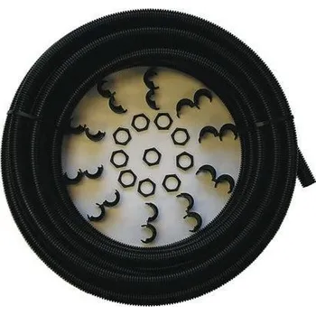 kabelová chránička Instalační trubka Ohebné, balení pro podnikatele Černá 20mm Plast, IP54 10m