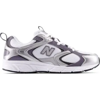 Pánská móda Pánská volnočasová obuv New Balance U4086LR 9.5 Bílá, Stříbrná, Fialová