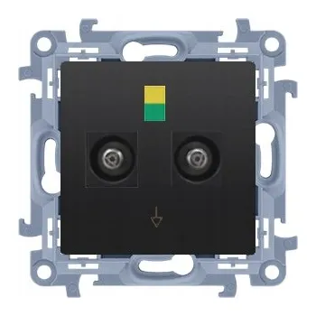 Elektrická zásuvka Simon 10 Dvojitá ekvipotenciální zásuvka, černá matná CGEK2.01/49 Kontakt