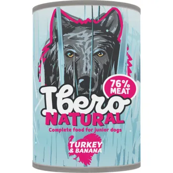 Ibero Complete konzerva Low Grain Junior Turkey & Banana 400g