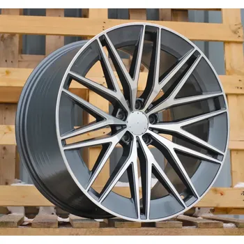 Disk Alu kola Racing Line FBX387, 22x11.5 5x112 ET53, šedivá + leštění (zátěžová)