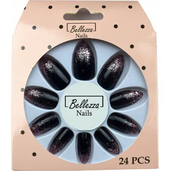 umělá květina UMĚLÉ NEHTY TIPSY S BROKÁTEM - 24 ks - ZJ17