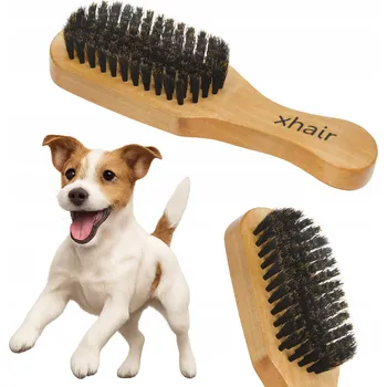 Kartáč pro zvířata Kartáč pro psy s přírodním štětinami pro vyčesávání srsti