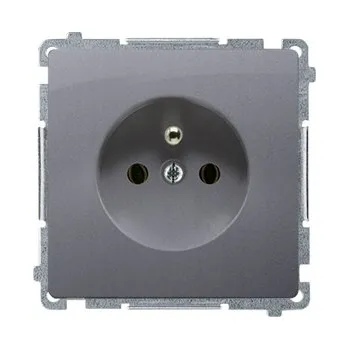 Elektrická zásuvka Elektrická Zásuvka Simon stříbrná