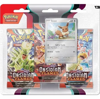 Sběratelská karetní hra Pokémon TCG: SV03 Obsidian Flames - 3 Blister Booster Eevee