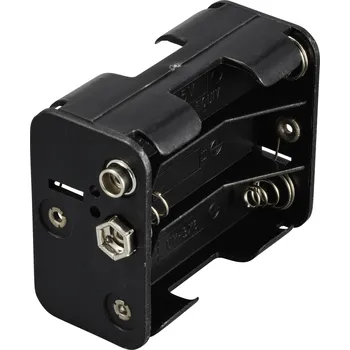 Držák baterie TRU COMPONENTS TC-13220544 bateriový držák 6x AA tlačítkové připojení (d x š x v) 61 x 48 x 19 mm