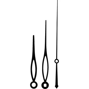 Hodiny sada hodinových ručiček Moderní hliník černá štěrbina
