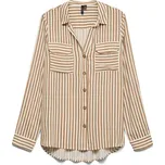 HNĚDÁ PRUHOVANÁ KOŠILE DÁMSKÁ Vero Moda