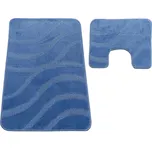 Sada koupelnových koberečků Sympho s výřezem - modrá