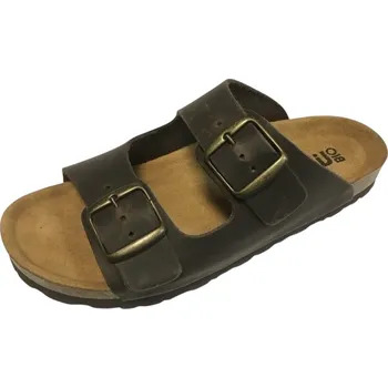 Pánské pantofle Bio Life Bilbao kožené pantofle pánské hnědá Barva: Hnědá, Velikost: 45