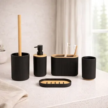 Mýdlenka HOMLA Koupelnová sada Reto černá