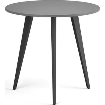 Konferenční stolek Konferenční stůl PRIMO VIBE, průměr 80 cm, černá podnož, grafit