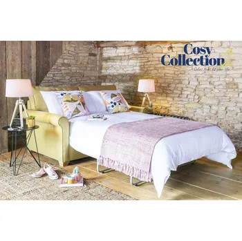 Pohovka BARRINGTON FURNITURE Malá rozkládací pohovka Poppy žlutá jednobarevná