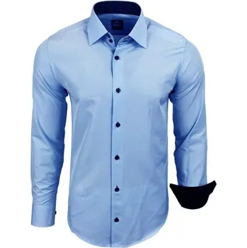 Pánská košile RUSTY NEAL košile pánská R-44 dlouhý rukáv slim fit L světle modrá