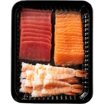 Maso a ryba Oceans Sushi set 3 (losos sashimi plátky, tuňák sashimi plátky, krevety ebi)