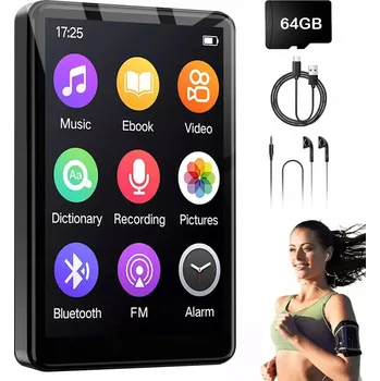 BLUETOOTH 5.0 MP3 PŘEHRÁVAČ, PŘENOSNÝ HIFI HUDEBNÍ PŘEHRÁVAČ, FM RÁDIO