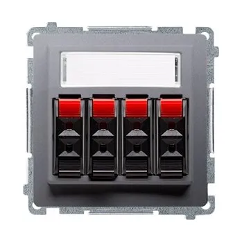 Elektrická zásuvka Telefonní zásuvka nástěnná Kontakt-simon stříbrná