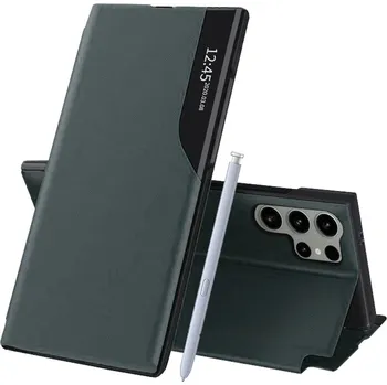 Pouzdro na mobilní telefon Techsuit - řada eFold - Samsung Galaxy S25 Ultra - tmavě zelená