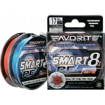 Rybářská šňůra FAVORITE Smart PE Šňůra 0,187 mm 150 m 9,5 KG