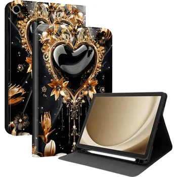 Pouzdro na tablet VSECHNONAMOBIL 133260 ART Zavírací pouzdro pro Samsung Galaxy Tab A9+ / Galaxy Tab A11+ BLACK HEART