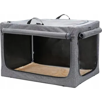 klec pro psa PETSFIT Skládací klec pro velké psy s nastavitelnou velikostí Šedá XL