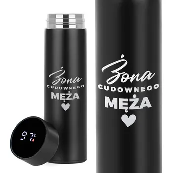 Termoska ČERNÁ TERMOSKA NÁPAD NA DÁREK K VALENTÝNU PRO ŽENU OD SKVĚLÉHO MANŽELA