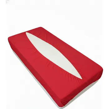 Prostěradlo Jersey prostěradlo obálkového střihu - červená Velikost: 90x200cm