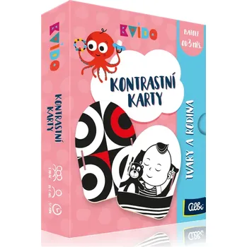 Desková hra ALBI Kontrastní karty Tvary a rodina - Kvído