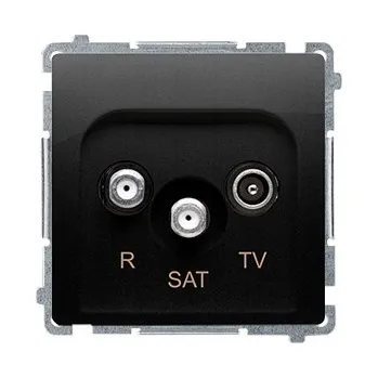 Elektrická zásuvka SIMON BASIC ANTÉNNÍ ZÁSUVKA RTV-SAT ČERNÁ MATNÁ