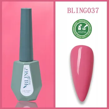 Přípravek na nehty Bling Gel na nehty HYBRIDNÍ LAK Růžový fuchsiový 10 ml č. 037