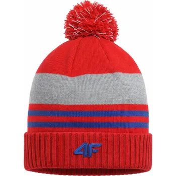 Čepice 4F Zimní čepice s bambulí H4Z19-JCAM006 Red one_size