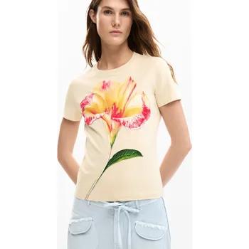 Dámské tričko Dámské triko DESIGUAL 26SWTK03 1001 TS ESTOCOLMO Velikost: L