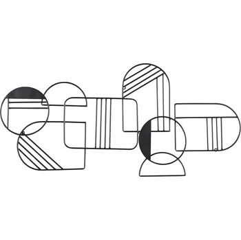 Digitální fotorámeček Hoorns černá kovová nástěnná dekorace Dob, 110 x 51 cm Nové