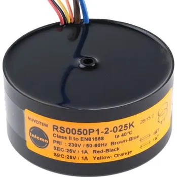 Transformátor Toroidní transformátor, počet výstupů: 2, sekundární napětí: 2 x 25V ac, 87.3 (Dia.) x 41.7mm