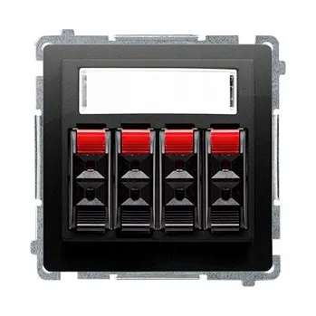 Elektrická zásuvka Anténní zásuvka nástěnná Kontakt-simon černá