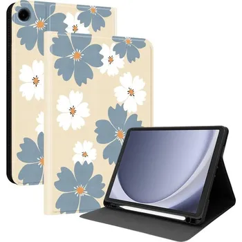 Pouzdro na tablet VSECHNONAMOBIL 133263 ART Zaklápěcí pouzdro pro Samsung Galaxy Tab A9 / Galaxy Tab A11 BLUE DAISY